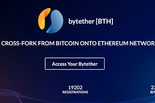 Bytether opens to claim BTH now!