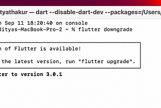 How to downgrade your Flutter version?