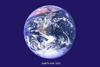 View of earth from space. Celebrating Earth Day 2021.