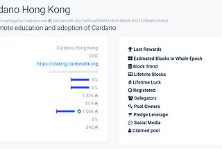 Some Observations of a Cardano Stake Pool Owner