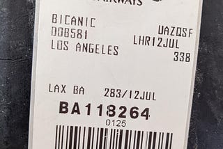 Delayed baggage, “LAX” security and Direct Courier Services