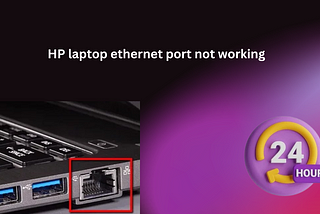 How do I enable the Ethernet port on my HP laptop?