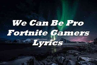 We Can Be Pro Fortnite Gamers Lyrics