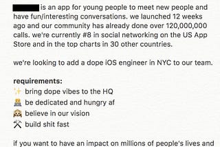 Only The Dopest Need Apply