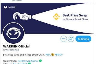 กราฟ ราคา price bot และข้อมูลของ WardenSwap