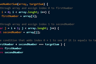 Solving Two Number Sum with JavaScript. (Part 1 of 2)
