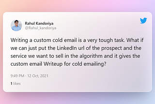 How I am building: Custom Cold Email