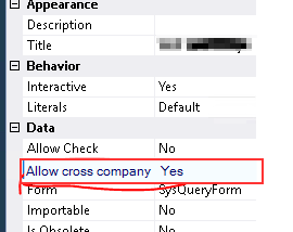 Allow cross company Property