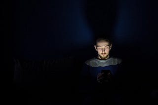 Man in the dark