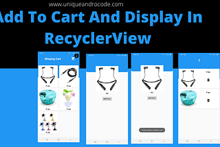 How to create add to cart in android studio
