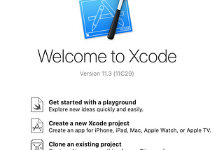 Xcode initialising window