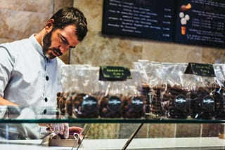 Chocolatier at work