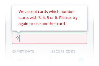 Checkout Form: Bank Card Details. Part 4/4.