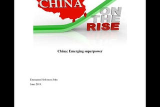 China emerging super power;