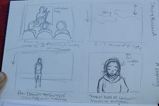 Storyboards for Stop Motion Music Video