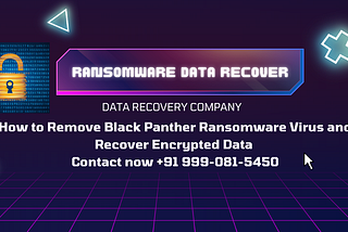How to Remove Black Panther Ransomware Virus and Recover Encrypted Data: Black Panther Decryptor…