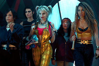 A screenshot from the film “Birds of Prey (and the Fantabulous Emancipation of One Harley Quinn).”