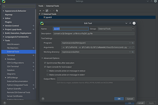 Integrating Customized Scripts/Commands into PyCharm Pro