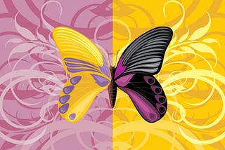 one butterfly, two different effects