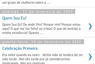 Memórias e a Escrita