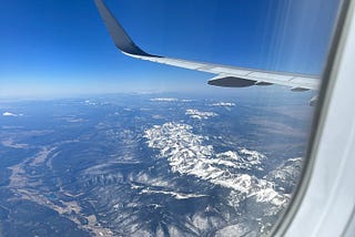 Window seat of an airplane