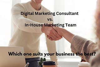 Digital Marketing Consultant vs. In-House Marketing Team: Pros and Cons