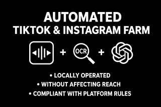 Create an Automated TikTok & Instagram Farm