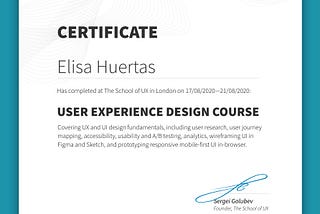 Certified UX course