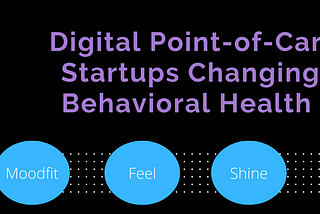 Digital Point-of-Care Startups in Behavioral Health, article adapted from the book “How AI Can Democratize Healthcare” by Michael Ferro and Robin Farmanfarmaian