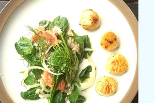 Seared Scallops with Grapefruit-Fennel Salad — Seafood