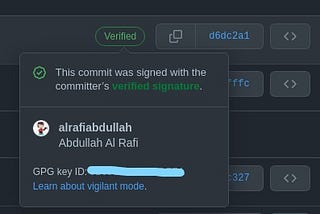 GitHub commit verification