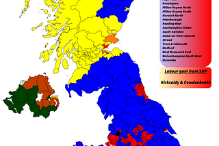 General Election Nowwcast — showing the Conservatives winning 351 seats, Labour winning 219, and the SNP 46.