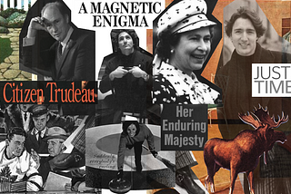 Photo collage of Canadian figures and symbols.