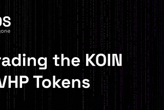 Upgrading the KOIN and VHP Tokens