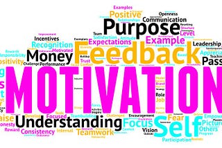 Motivation cloud from one of my workshops