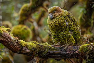 Midjourney Prompts for The Fading Call of the Kakapo, My exploration of New Zealand’s Night Parrot