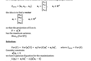 PCA Algorithm in Linear Algebra