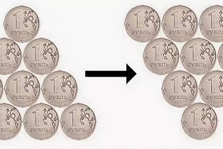 Change the coin figure by moving only 3 coins