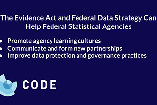 Implementing federal data policies by statistical agencies