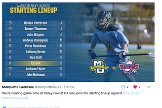 Live Tweeting | Men’s Lacrosse