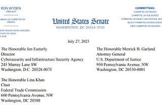US Senator Wyden demands that Microsoft be held accountable for the cloud services data theft…