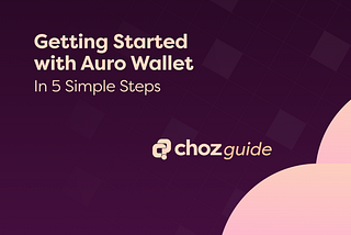 Getting Started with Auro Wallet