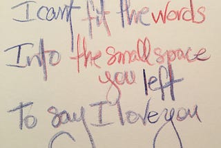 I can’t fit the words