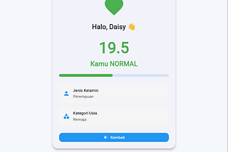 Flutter Project: Kalkulator BMI (Input Widget & Navigasi)