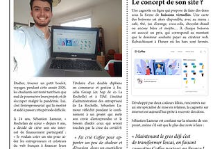 Article fictif lancement startup Coffee