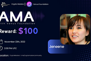 Venus DAO AMA with Crypto Masters — November 22,2022