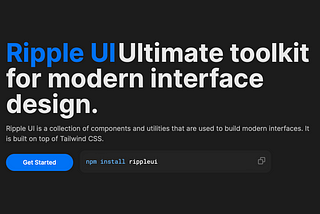 Bootstrap with Tailwind?! Welcome RippleUI