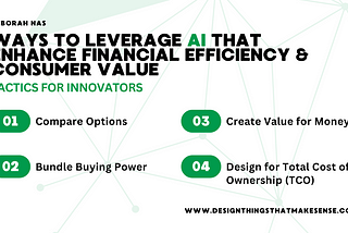 Smart Savings: Four AI Design Tactics for Product and Technology Innovators