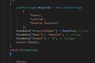 VIEWDATA IN MVC