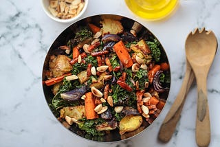 Roasted Potato, Bacon & Crispy Kale Salad